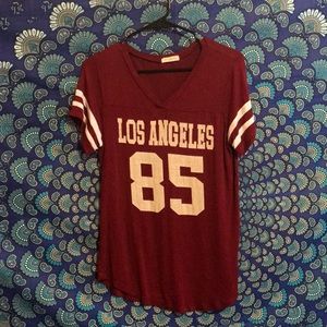 Maroon Los Angeles sports tee